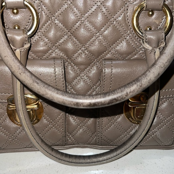 Marc Jacobs Blake Quilted Venetia Satchel Handbag. Italian Leather. Puffer AUTH - Picture 15 of 17